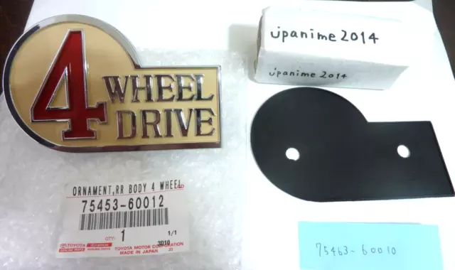 Toyota Genuine Land Cruiser 4WD Rear Emblem Badge + Pad FJ40 BJ40 1969-1980 OEM*