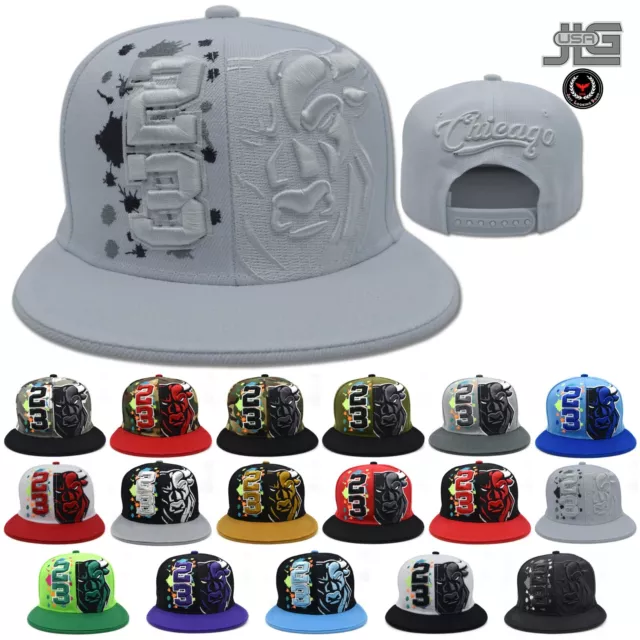 Chicago New Greatest Splash 23 Bull Head team color Era Snapback Hat Cap
