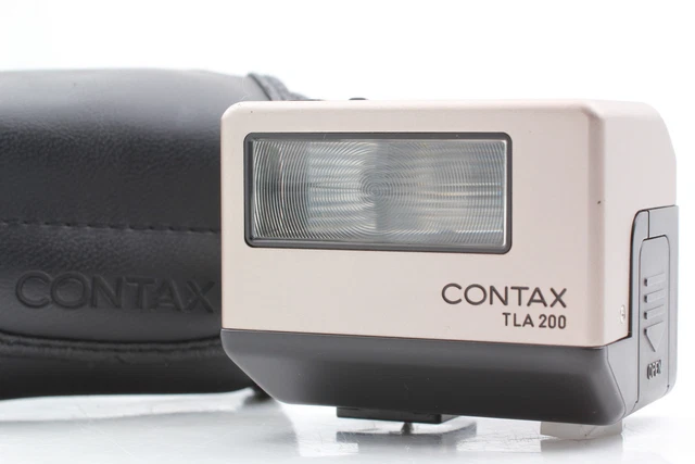 [N MINT+++ w/ Case] Contax TLA200 Silver Shoe Mount Flash For G1 G2 From Japan
