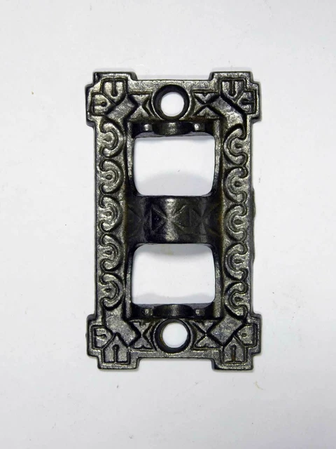 Antique Original Signed Stover Mfg. Co. Lamp Wall Bracket in Cast Iron, 1880