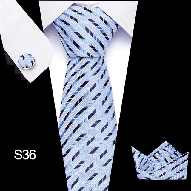 Mens Ties Tie  Paisley Silk Necktie Hanky Set Wedding S36