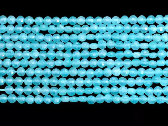Naturel AAA Amazonite Pierre 3mm-4mm Pièce Forme Checker Coupe Facettes Perles