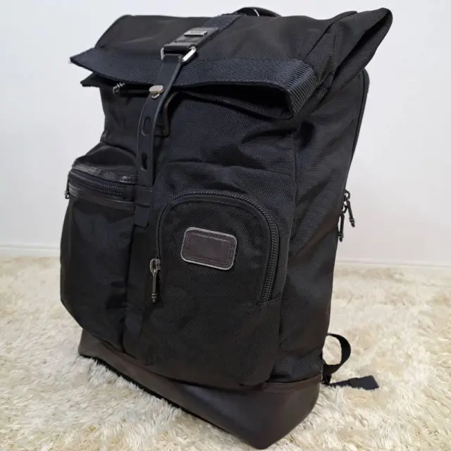 Tumi Alpha Bravo Luke Roll Top Backpack Black/Used