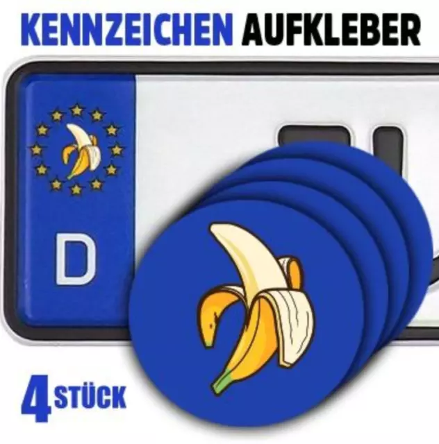 Banane Korruption Republik Kennzeichen-Vinyl-Aufkleber 4Stück für EU-Kreis