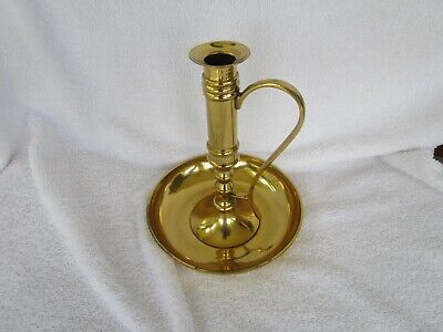 XTRA LARGE~Vintage Solid Brass Candle Holder With Handle~HIGH QUALITY~~NICE!!