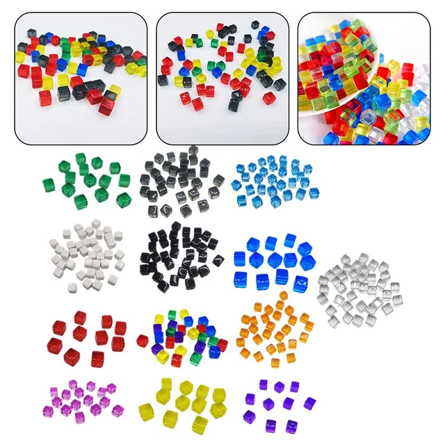 Acryl -Würfel -Set Quadratische Ecke Schachfiguren Transparent Voll Würfel