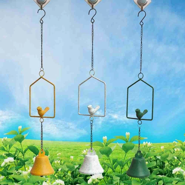 Décor de jardin Pendentif Cloche Carillons éoliens colibri Ornement suspendu