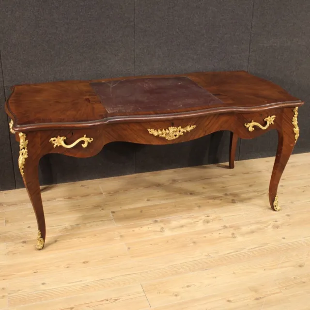 Escitorio secrétaire de estilo Napoleón III  mesa mueble bronces dorados 900