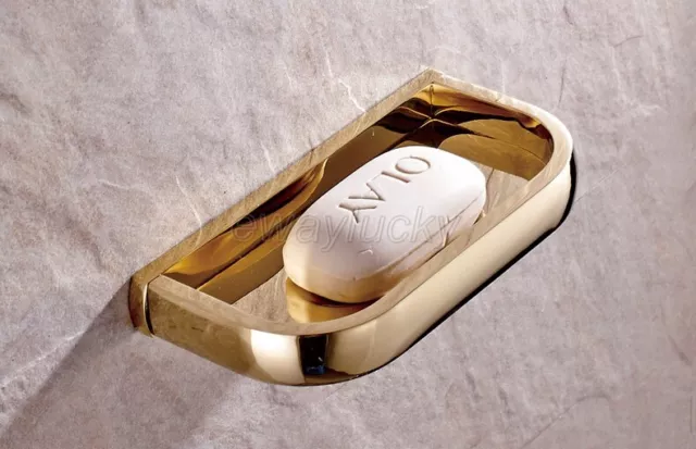 Bathroom Accessory Gold Color Brass Wall Mounted Soap Dish Holders wba871
