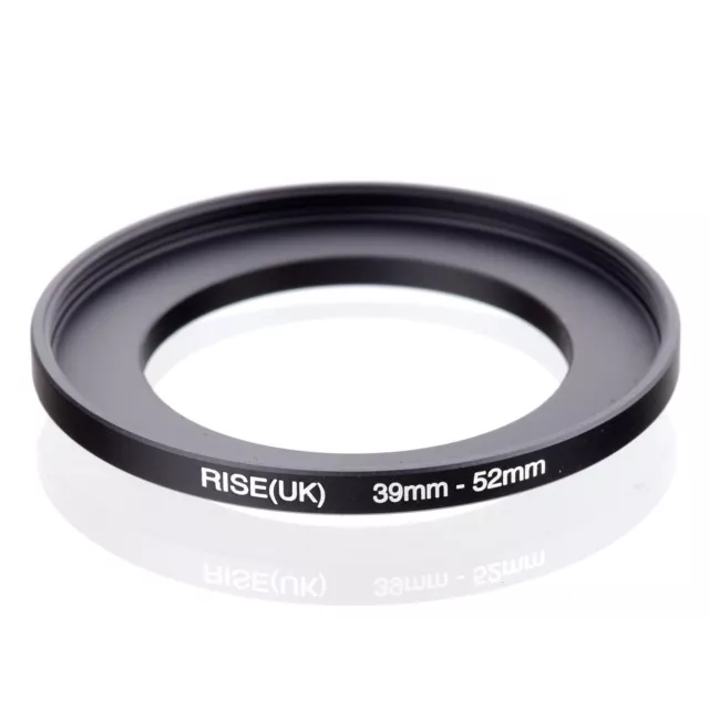 Camera 39mm Lens to 52mm Accessory Step Up Adapter Ring 39mm-52mm Black