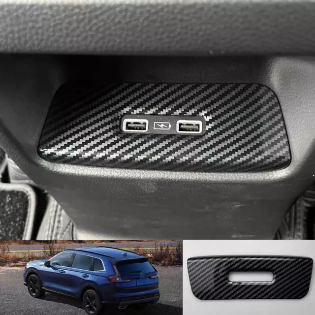 FOR HONDA CRV CRV 20232024 Carbon Fiber Rear USB Socket Charger Cover
