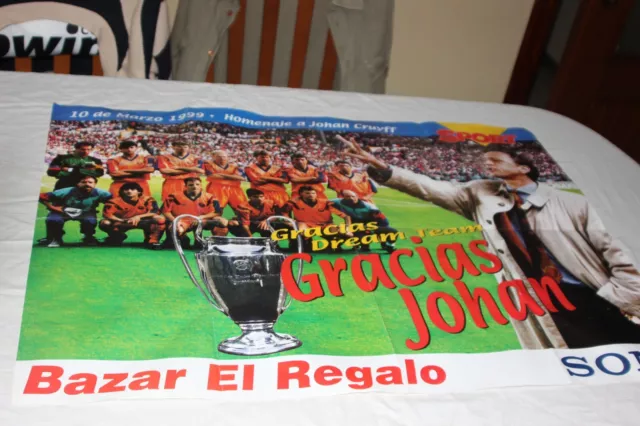 Poster F.C Barcelona Di 1999 Campione Di Coppa Europa Tributo A Cruiff