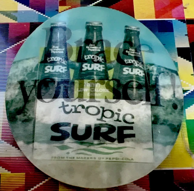 1967 Tropic Surf Pepsi Cola Vari-Vue Flicker Lenticular 3" Nos