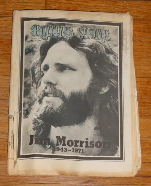 Rolling Stone Magazine 8/5 1971 JIM MORRISON Memorial Death issue The Doors