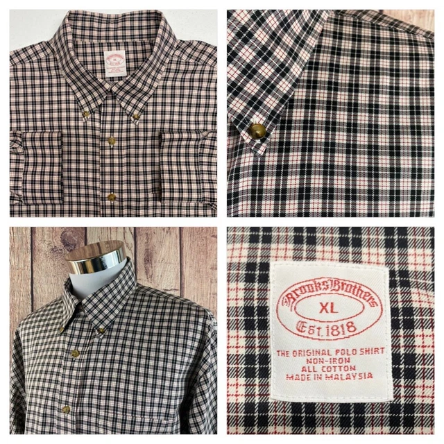 Exc Cond Brooks Brothers Mens Xl Gorgeous Plaid Non Iron Button Cotton Shirt