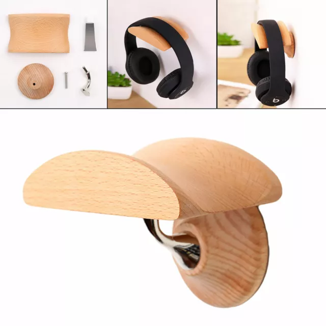 Support universel pour casque audio - Socle porte-casque en bois