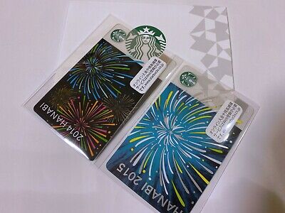 Pin Intact 2014 2015  Starbucks  Japan Hanabi Fireworks 2 Cards R3