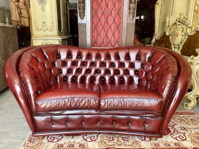 Rare Sofa Chester A Heart Period Vintage Design Years' 70 Chesterfield Lounge