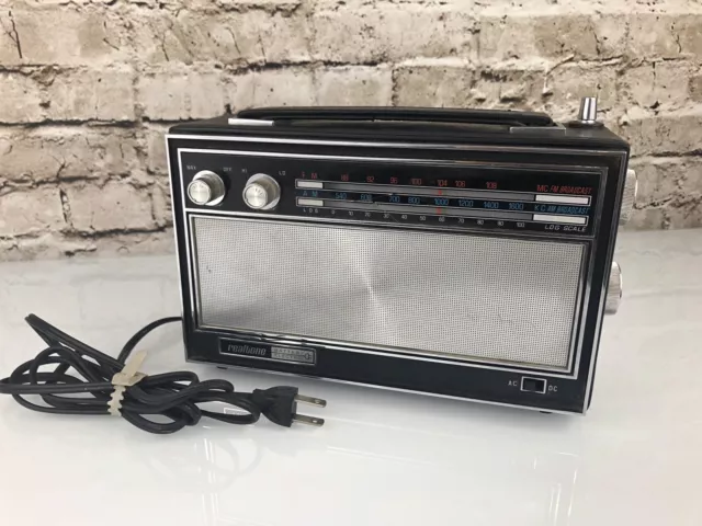 Realtone 10 Transistor Radio 2296 Battery Electric Japan Leather Case
