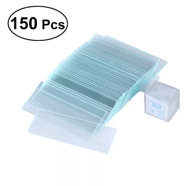 50Pcs Blank Microscope Slides and Square Cover Glass for Optical Microscope