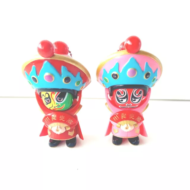 × 2 Decoration Opera Face Makeup Face Changing Doll Beijing Opera Toy