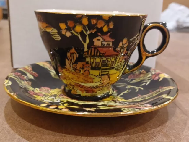 1951 Vintage Royal Winton Grimwades Pekin Gold Trim  Cup & Saucer