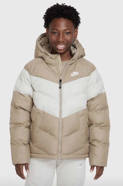 Giacca imbottita sintetica Nike Sportswear grande 12-14 unisex bambini beige DX1264 247