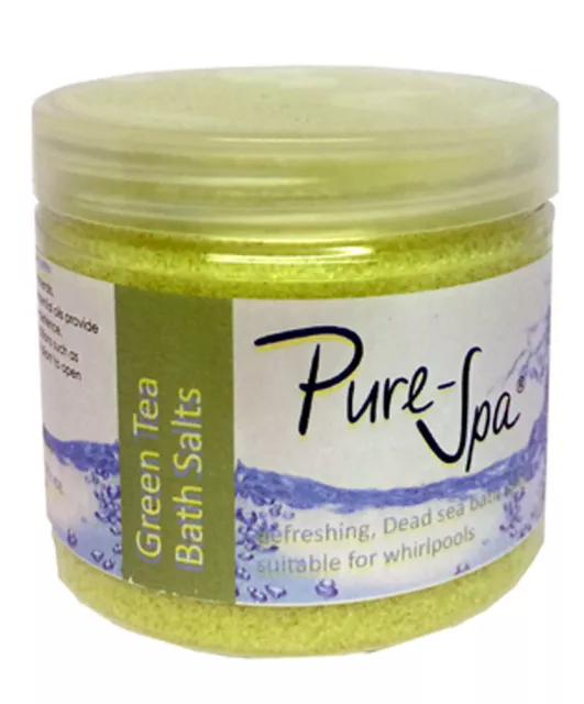 Pure Spa Green Tea Fragrance Dead Sea Bath Salts for Whirlpools & Spa Baths 250g