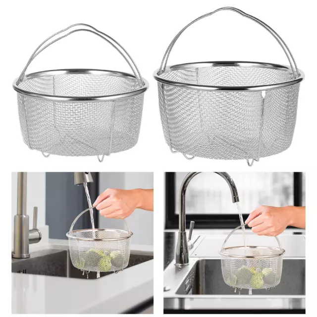 Multifunctional Steamer Basket Stainless Steel Fruit Vegetable Colander