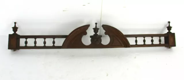 Hand Carved Wooden Pediment  Over door Architectural Antique Spindles  Large
