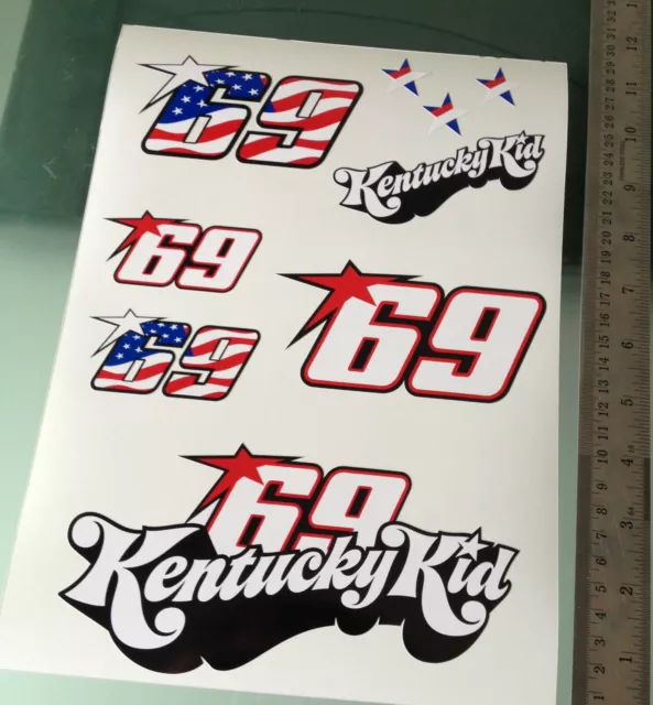 Pegatinas TP Nicky Hayden - Kit de calcomanías grandes (tamaño A4) /1071