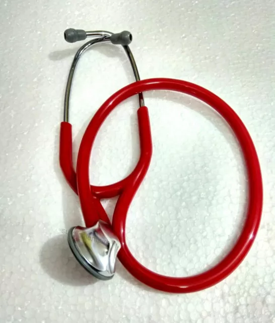 Professional Cardiology Single Head Aluminium Stethoscope in Red Color