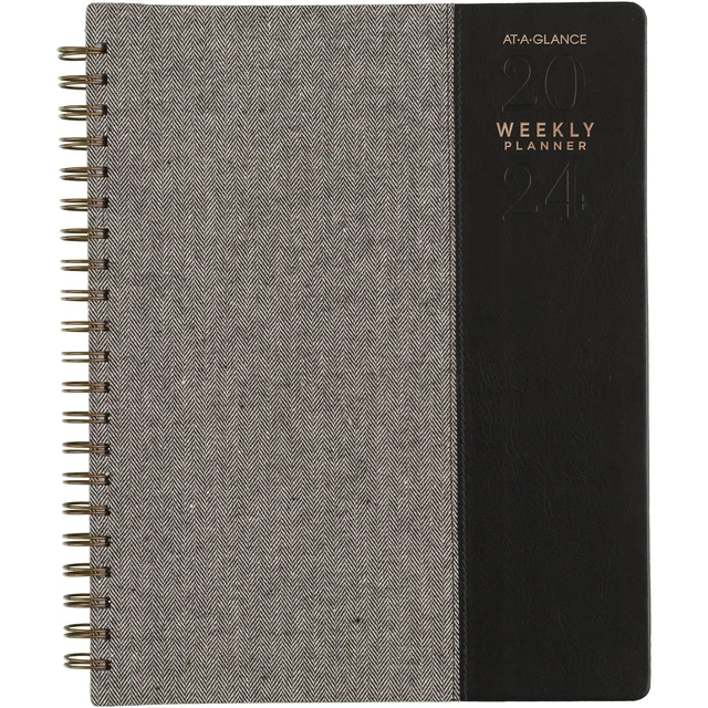 AT-A-GLANCE SIGNATURE COLLECTION 2024 Weekly Monthly Planner Black