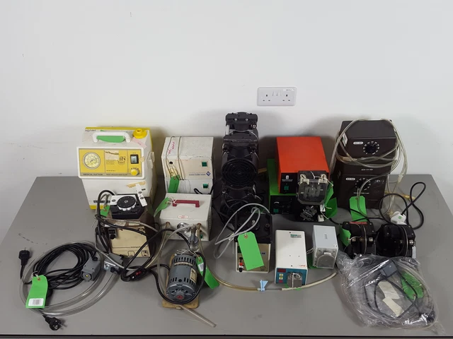 19 x Peristaltic & Small Laboratory Pumps - Gast, Gilson, Bio-Rad Lab Job Lot