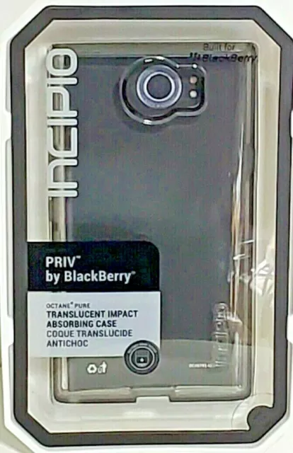 Incipio Octane Pure Blackberry PRIV Impact Absorbing Case Translucent Gray New