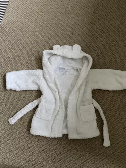The Little White Company Baby Dressing Gown Size 0/6 Months