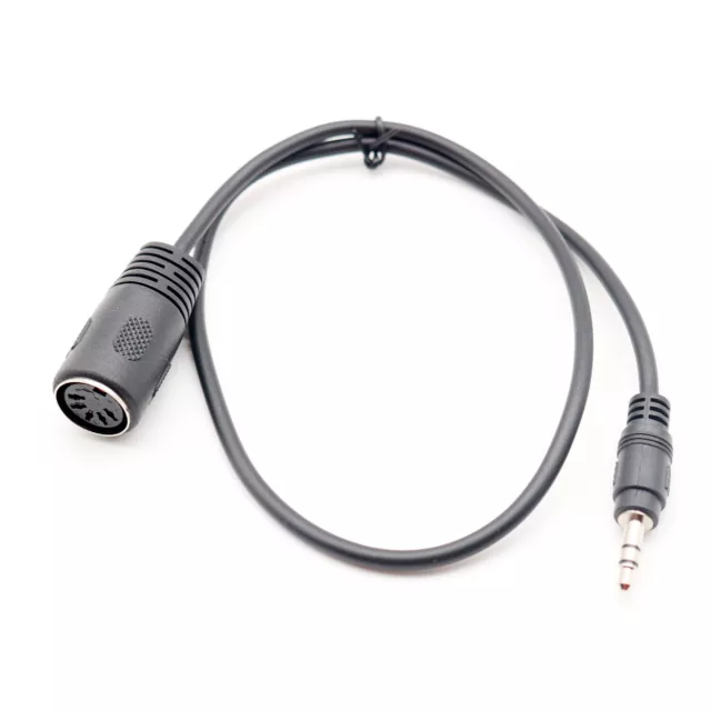 3.5mm 1/8" TRS Stereo Male to 5-Pin Din Din MIDI Female Audio Adapter Cable Cord