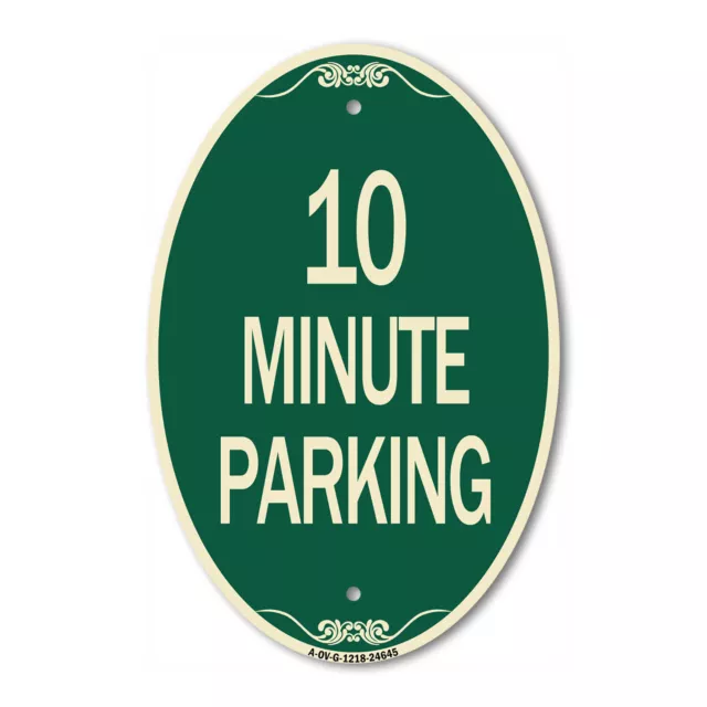 SignMission Designer Series Sign - 10 Minute Parking 12" x 18" Aluminum Sign