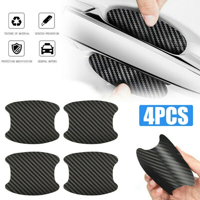 4x Carbon Fiber Car Door Handle Anti-Scratch Protector Film Stickers Accessories