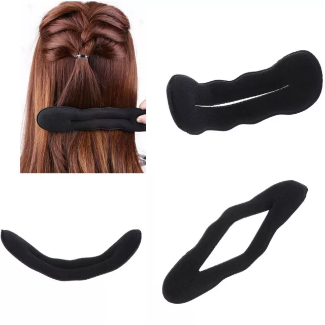 Original Magic Sponge Clip Foam Donut Hair Styling Bun Curler Maker Ring Twist T