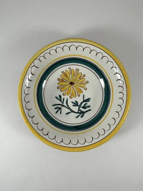 Stangl Pottery 5.5” Bowl Garden Flower Yellow Sun Flower Hand Painted Signed