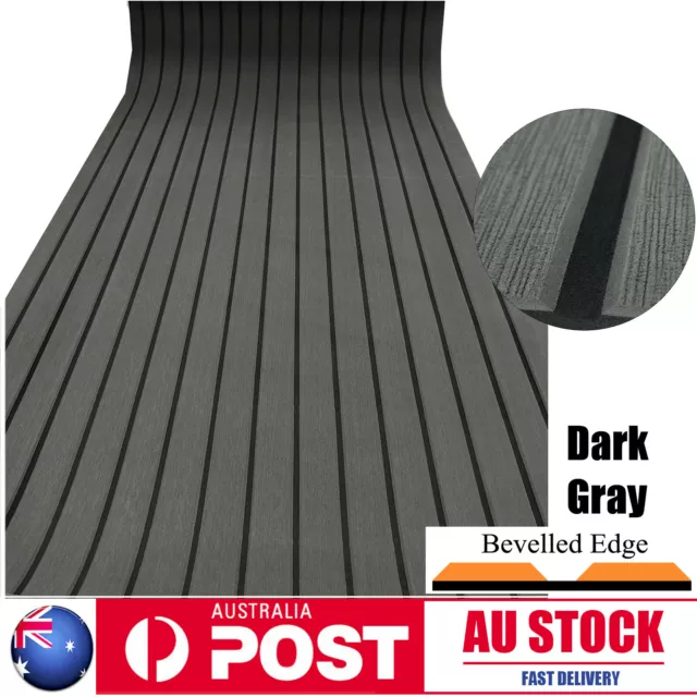 240×90cm Boat Decking EVA Foam Sheet Marine Yacht Teak Flooring Carpet Dark Grey