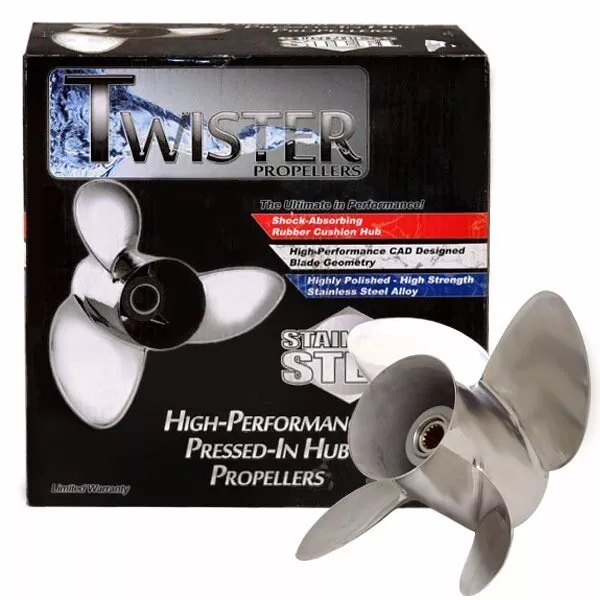 Michigan Wheel Twister Boat Propeller | Mercury RH 14 1/8 x 20 P Stainless