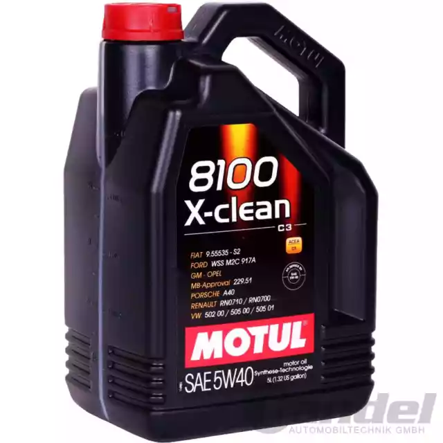 5L MOTUL 8100 X-CLEAN 5W40 SYNTHESE TECHNOLOGIE passend für VW 502.00 MB 229.51