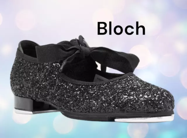 EUC - Bloch Techno taps Girls Bloch Glitter Mary Jane tap shoes 11.5