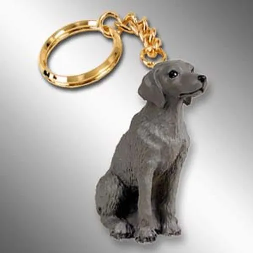 Weimaraner Dog Tiny One Resin Keychain Key Chain Ring