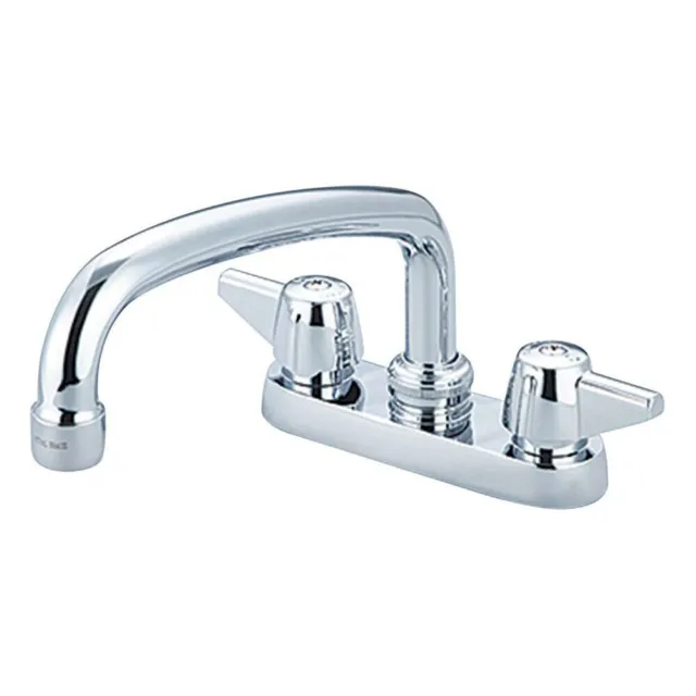 Central Brass Polished Chrome Faucet - 4" Installation - 8" Tube Spout