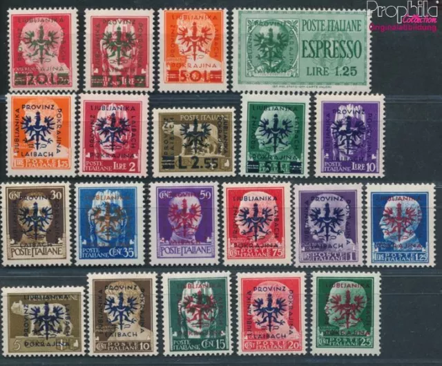 Briefmarken Laibach (Dt.Bes.2.WK.) 1944 Mi 1-20 geprüft postfrisch (10128670