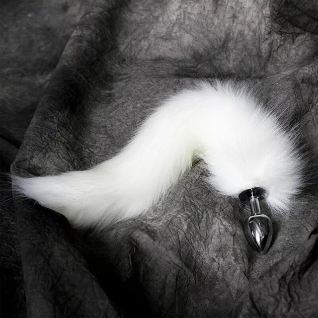 Steel Metal Plug Roleplay Faux Fox Tail Plug Stainless Smooth for Couples BDSM