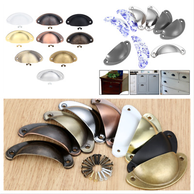 1/5/10/20pcs Cabinet Pull Handle Kitchen Drawer Cup Shell Door Knob 12 Color
